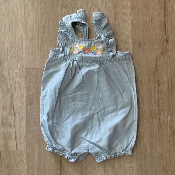 CARTER’S | Blue | Chambray Romper - Picture 3 of 6